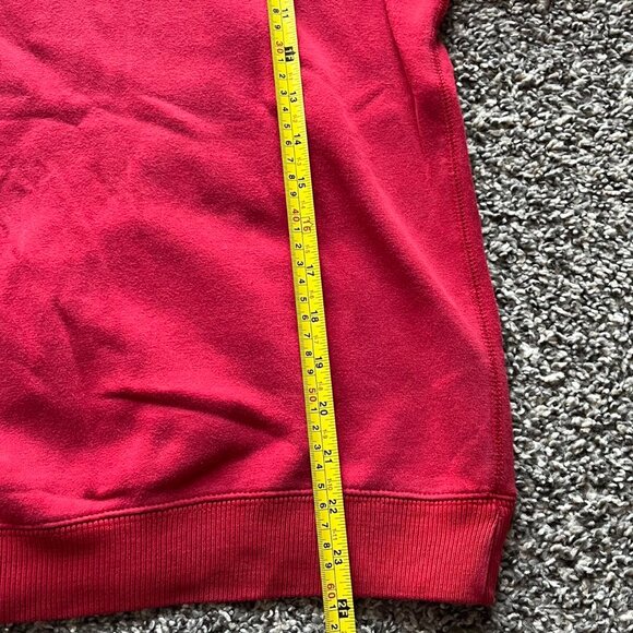 Vntg Polo Ralph Lauren Sweatshirt Womens Large Red Preppy Cotton Classic Winter - Picture 6 of 8